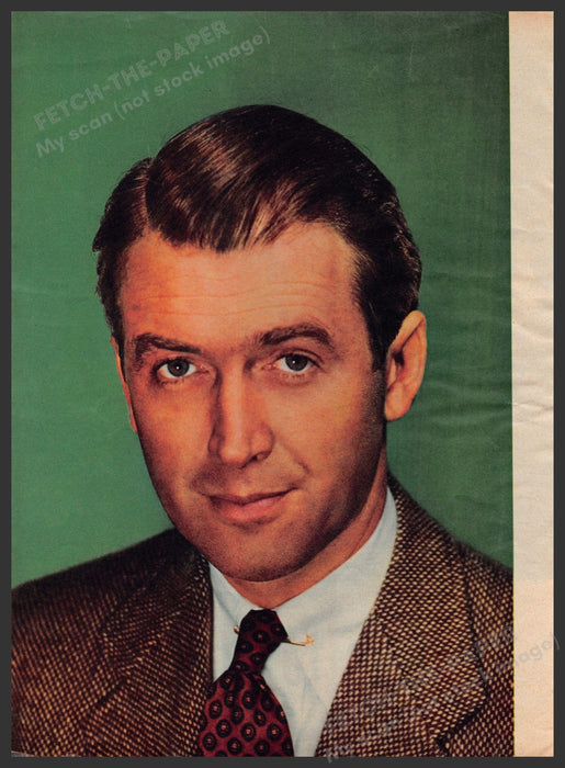 Jimmy Stewart Actor 1940s Print Magazine Photo from an Article 1949 Fetch-the-Paper