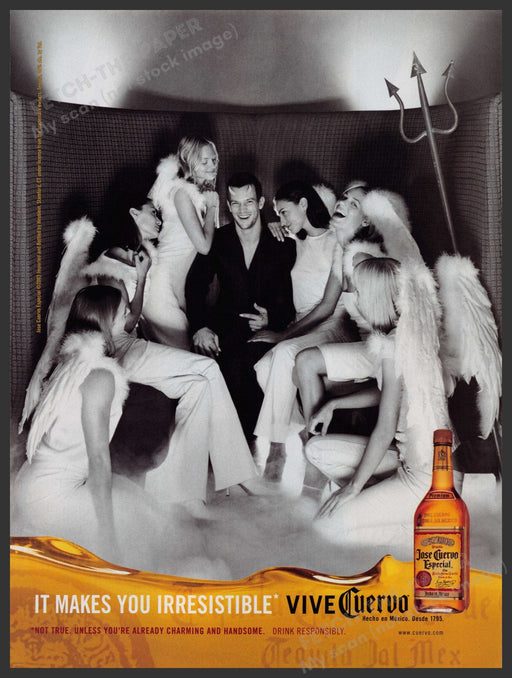 Jose Cuervo Devil & Angels 2000s Print Advertisement Ad 2003 Fetch-the-Paper