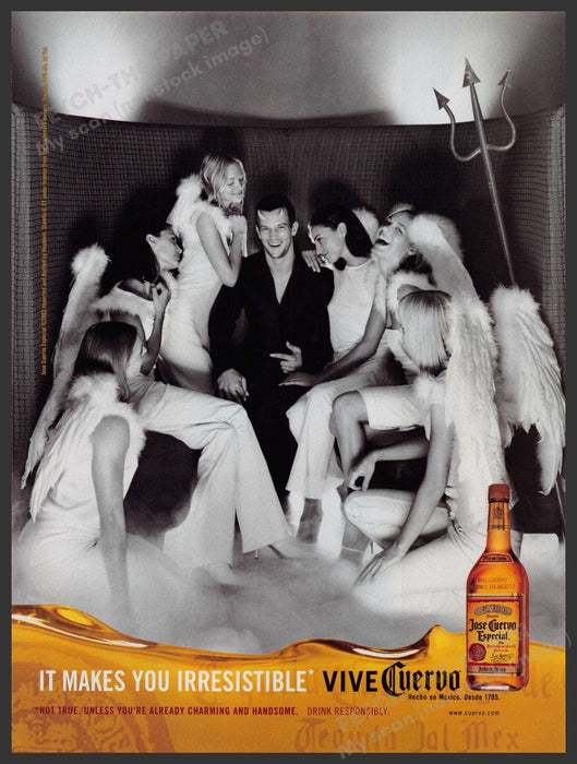 Jose Cuervo Devil & Angels 2000s Print Advertisement Ad 2003 Fetch-the-Paper