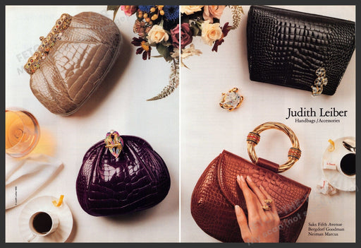 Judith Leiber Handbags & Accessories 1990s Print Advertisement (2 pages) 1992 Fetch the Paper!
