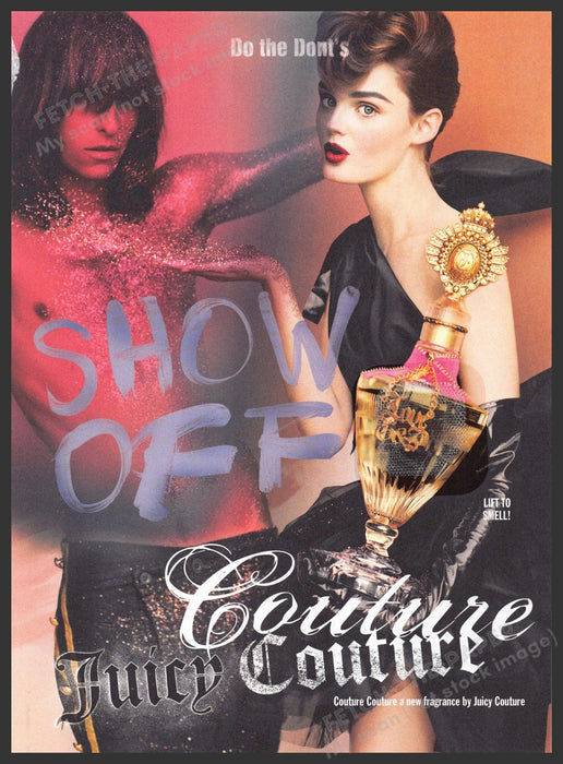 Juicy Couture 2000s Print Advertisement Ad 2009 Glitter "Show Off" Juicy Couture