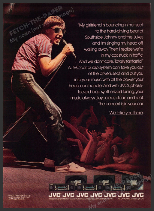 JVC 1980s Magazine Print Advertisement 1984 Southside Johnny and the Jukes JVC