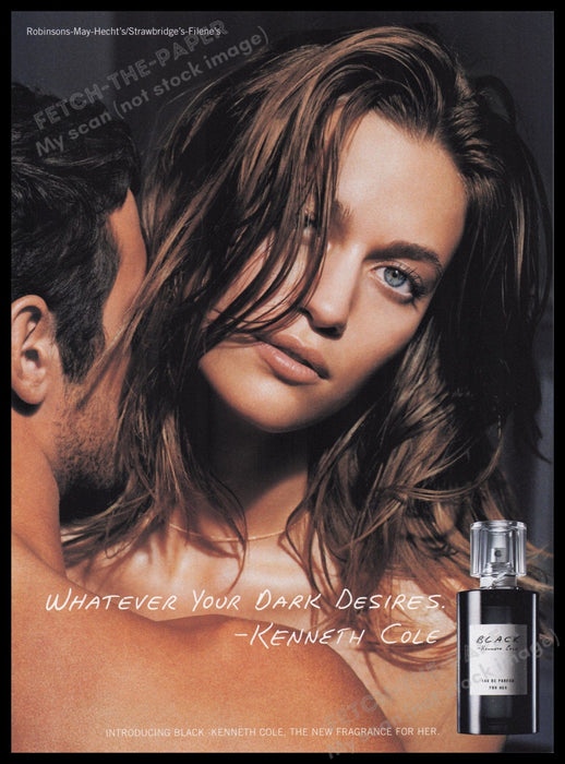Kenneth Cole Black Fragrance 2000s Print Advertisement Ad 2005 Fetch the Paper!