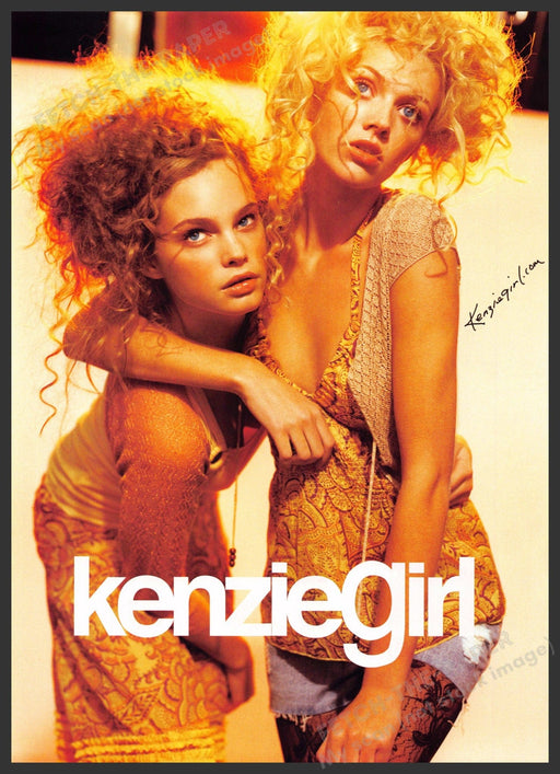 Kenzie Girl 2000s Print Advertisement Ad 2006 Curly Haired Models Kenzie Girl
