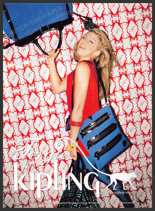 Kipling Fergie 2000s Print Advertisement 2007 Handbags Luggage Kipling