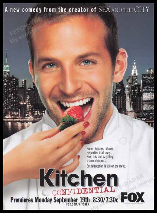 Kitchen Confidential Bradly Cooper 2000s Print Advertisement Ad 2005 Fetch the Paper!