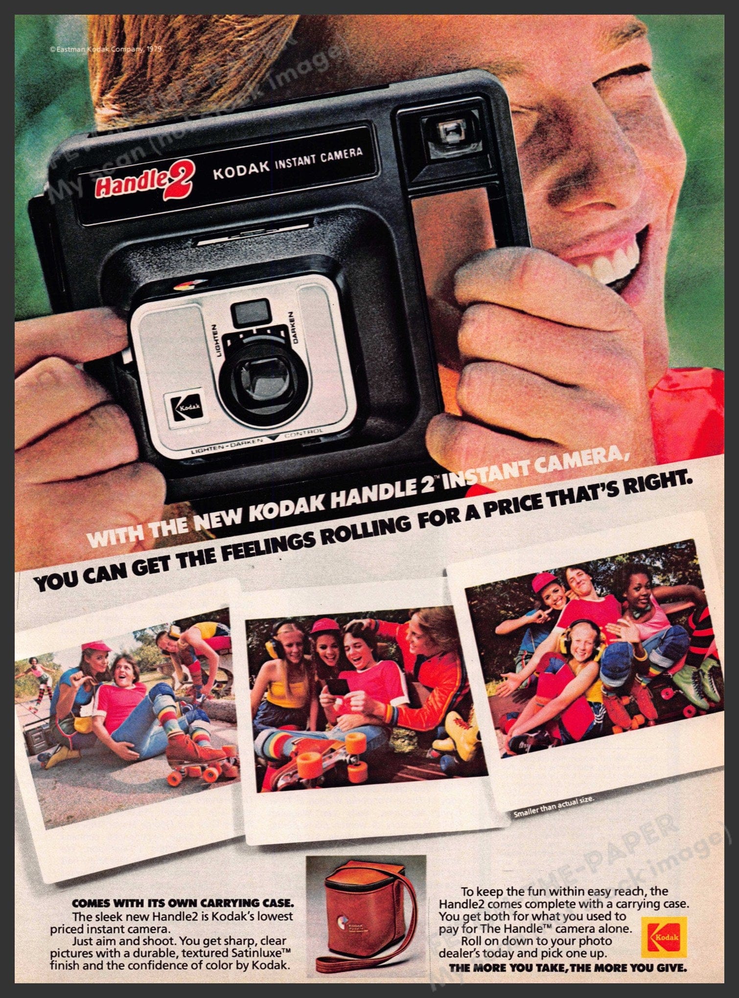 Vintage 1979 Kodak Handle Print Ad Instant Camera — Fetch-the