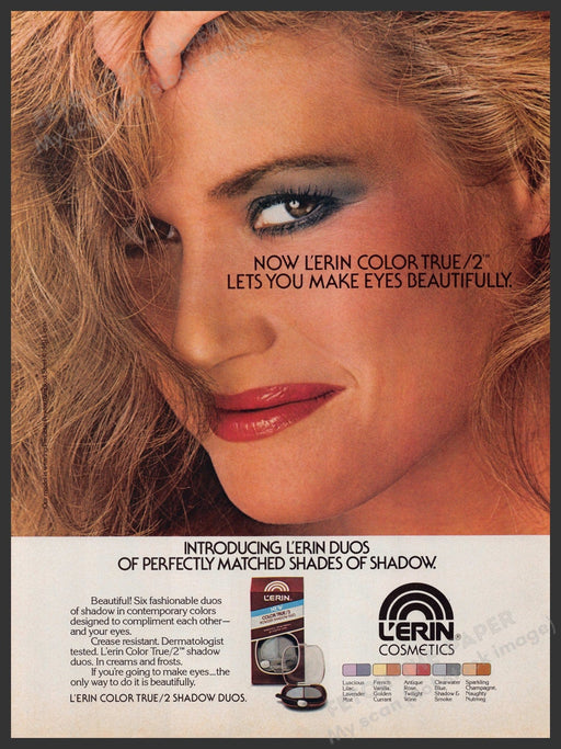 L'ern Cosmetics Duos Shadow 1980s Print Advertisement Ad 1981 Fetch-the-paper.com