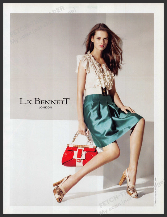 L.K. Bennett London Shoes 2000s Print Advertisement Ad 2009 Legs Fetch-the-Paper
