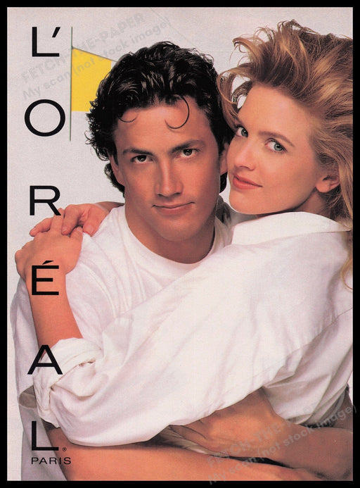 L'oreal Paris Hair Products 1990s Print Advertisement Ad 1993 (Melrose Place) Fetch the Paper!