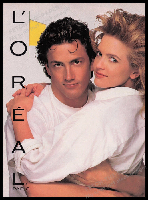 L'oreal Paris Hair Products 1990s Print Advertisement Ad 1993 (Melrose Place) Fetch the Paper!