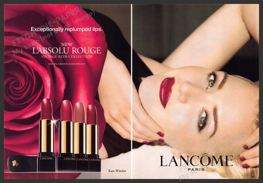 Lancome Paris Kate Winslet 2010s Print Advertisement (2 pgs) 2010 Face Beauty Lancome