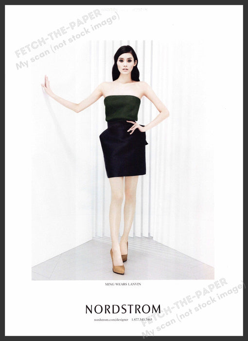 Lanvin Model Ming 2010s Print Advertisement 2013 Legs Skirt Fashion Fetch-the-Paper
