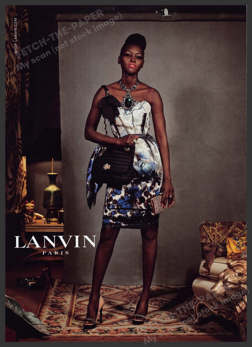 Lanvin Paris 2010s Print Advertisement 2012 Legs Attitude Fetch-the-Paper