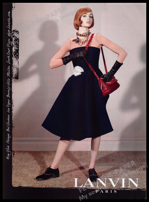 Lanvin Paris 2010s Print Advertisement 2013 Vintage Inspired Look Fashion Legs Lanvin Paris