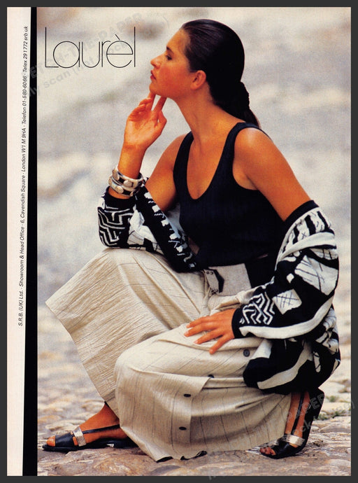 Laurel Clothing 1980s Print Advertisement Ad 1986 Fetch-the-Paper