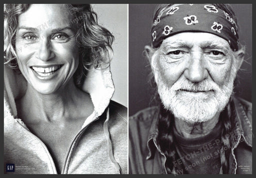 Lauren Hutton & Willie Nelson for Gap Magazine Photo 2002 Fetch-the-Paper