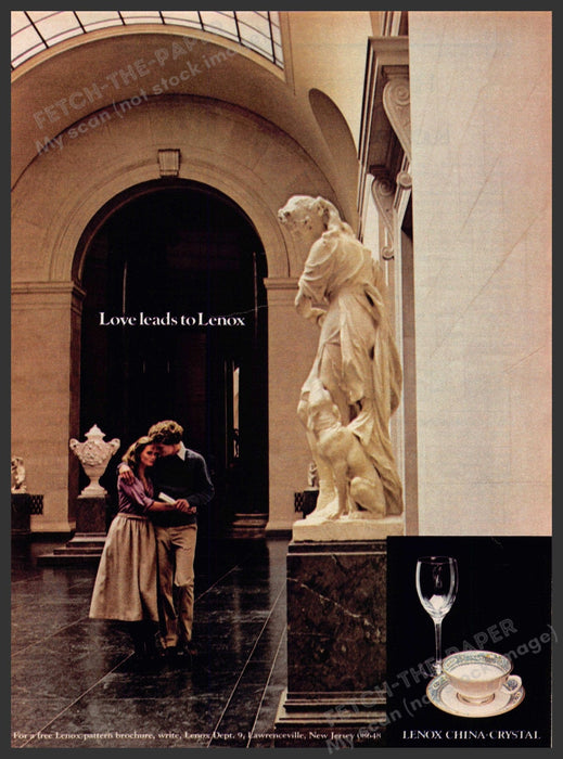 Lenox China Crystal 1970s Print Advertisement 1979 Love Sculpture Lenox