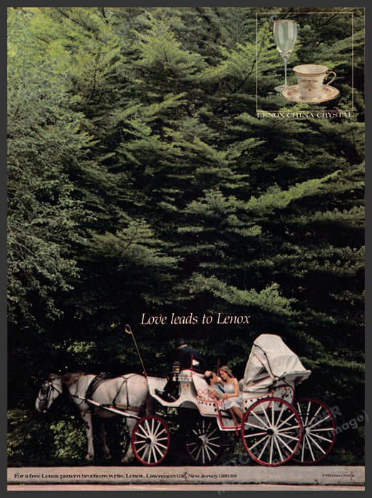 Lenox China Crystal 1980s Print Advertisement 1981 Horse Drawn Carriage Lenox