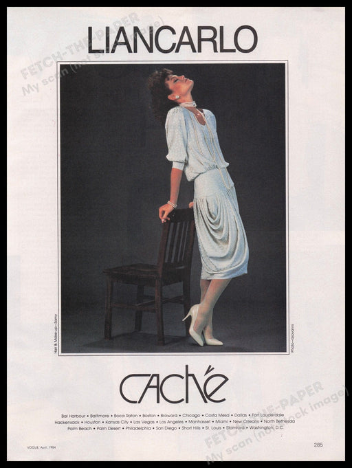 Liancarlo Clothing 1980s Print Advertisement Ad 1984 Leg Fetch the Paper!