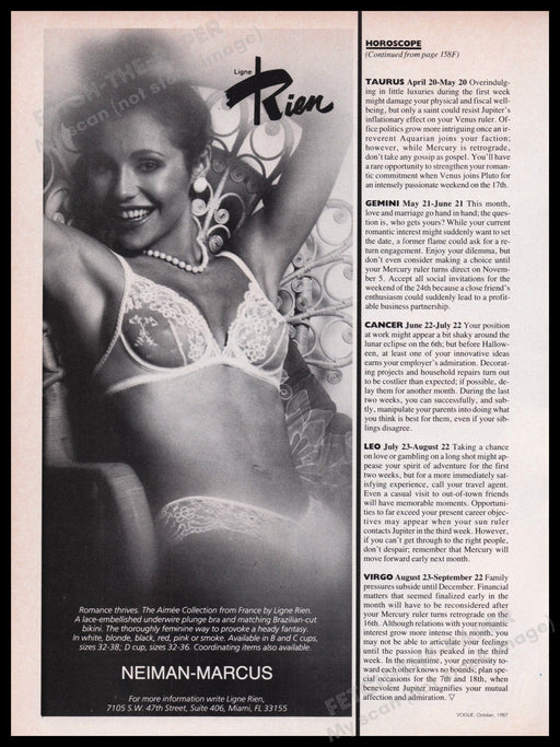 Ligne Rien 1980s Print Advertisement Ad 1987 Fetch the Paper!