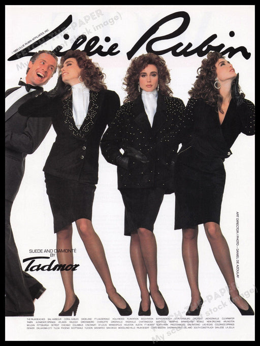 Lillie Rubin 1980s Print Advertisement Ad 1989 Fetch the Paper!