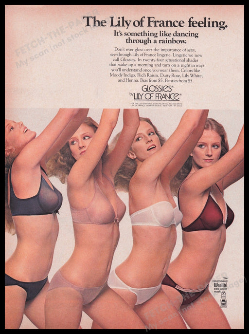Lily of France Lingerie 1980s Print Advertisement Ad 1980 Glossies Fetch the Paper!