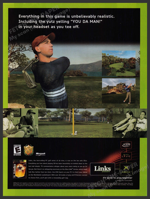 Links 2004 Golf Video Game 2000s Print Advertisement 2003 Fetch-the-Paper