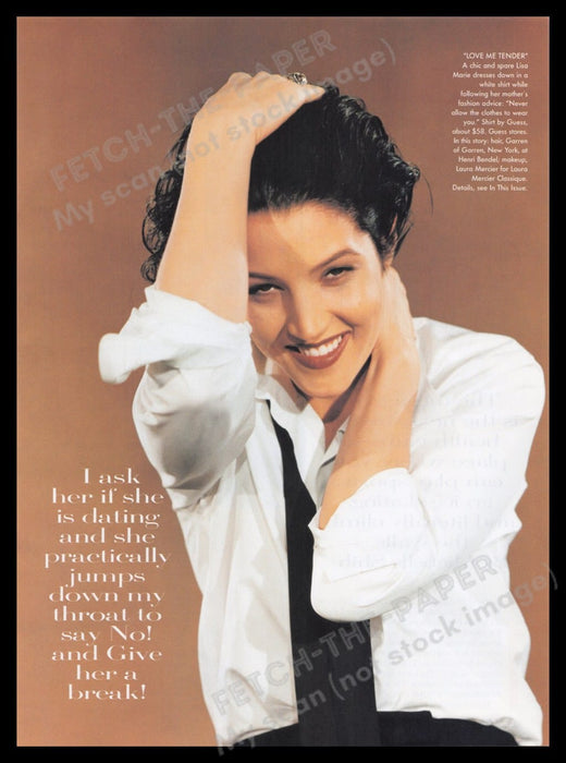 Lisa Marie Presley 1990s Magazine Article  (multiple pages & photos ) 1996 Fetch the Paper!