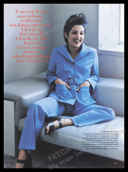 Lisa Marie Presley 1990s Magazine Article  (multiple pages & photos ) 1996 Fetch the Paper!