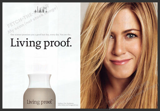 Living Proof Jennifer Aniston 2010s Print Ad (2 page) 2013 Fetch-the-Paper