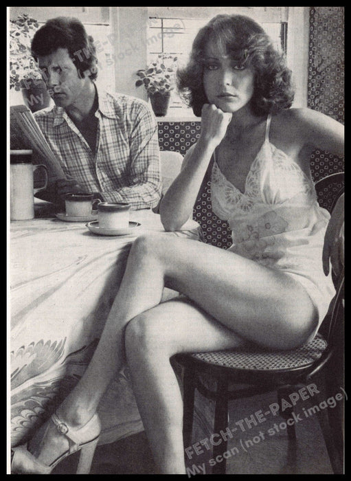 "Living Together" 1970s Magazine Photo Page 1976 Legs Couple Kitchen Table Fetch-the-Paper