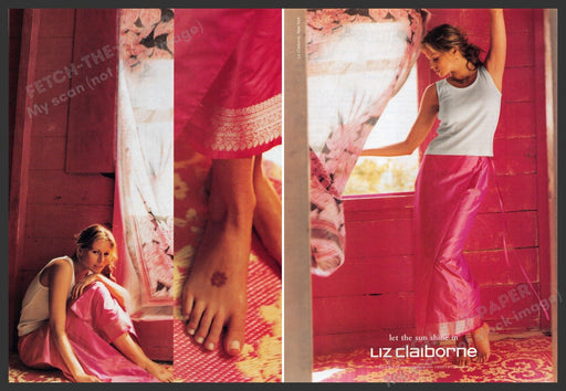 Liz Claiborne 2000s Print Advertisement (2 page) 2000 Niki Taylor Pink Feet Liz Claiborne