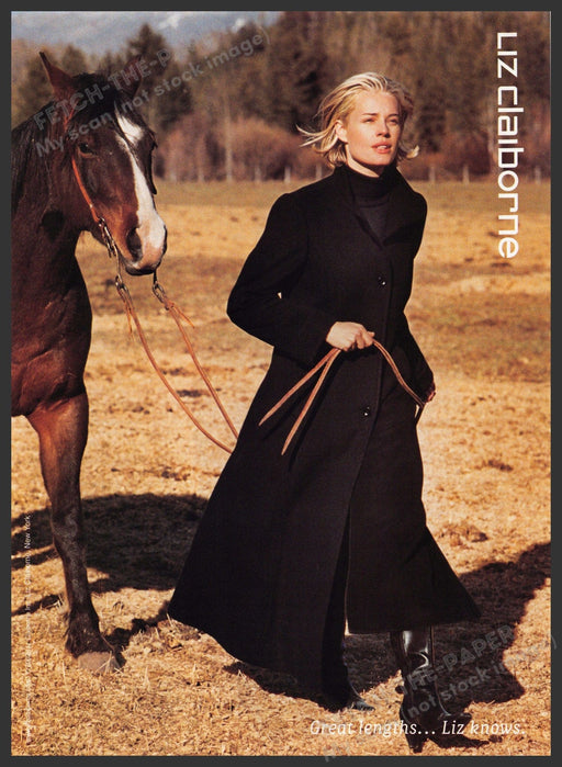 Liz Claiborne 2000s Print Advertisement Ad 2002 Rebecca Romijn Horse Liz Claiborne