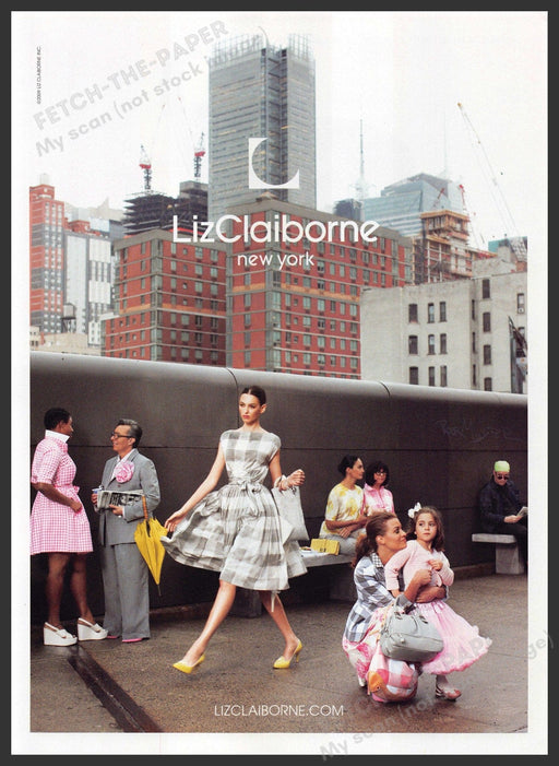 Liz Claiborne New York 2000s Print Advertisement 2009 Legs Buildings Walking Fetch-the-Paper