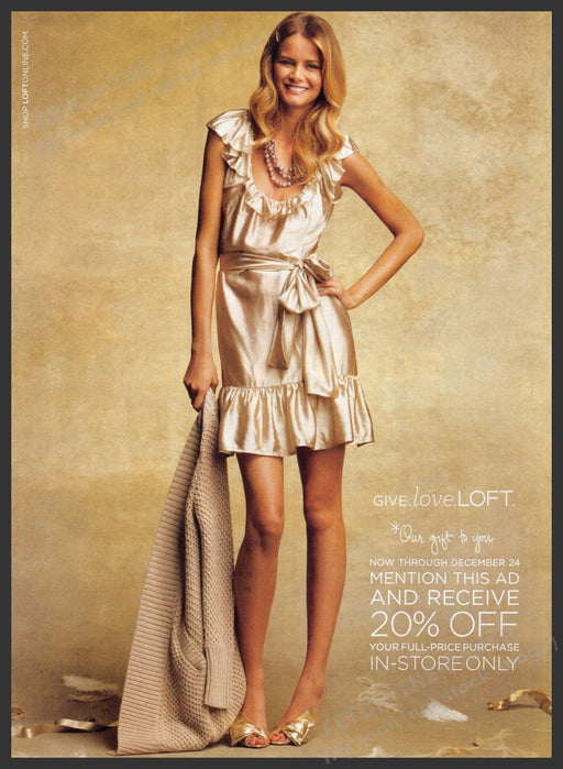 Loft Clothing 2000s Print Advertisement 2009 Cute Teen Legs Fetch-the-Paper