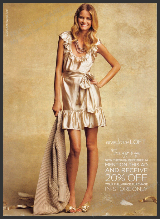 Loft Clothing 2000s Print Advertisement 2009 Cute Teen Legs Fetch-the-Paper