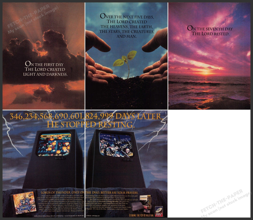 Lords of Thunder Video Game 1990s Print Advertisement Ad (5 Pages) 1993 Fetch the Paper!