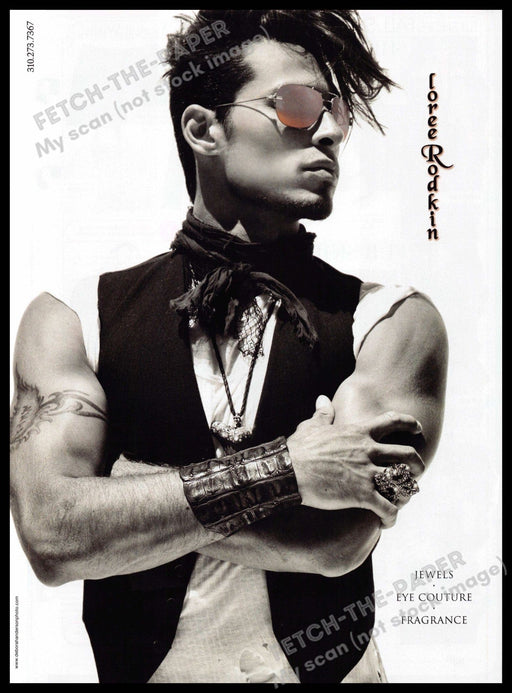 Loree Rodkin 2010s Print Advertisement 2010 Jewels Eye Male Model Sexy Muscles Loree Rodkin