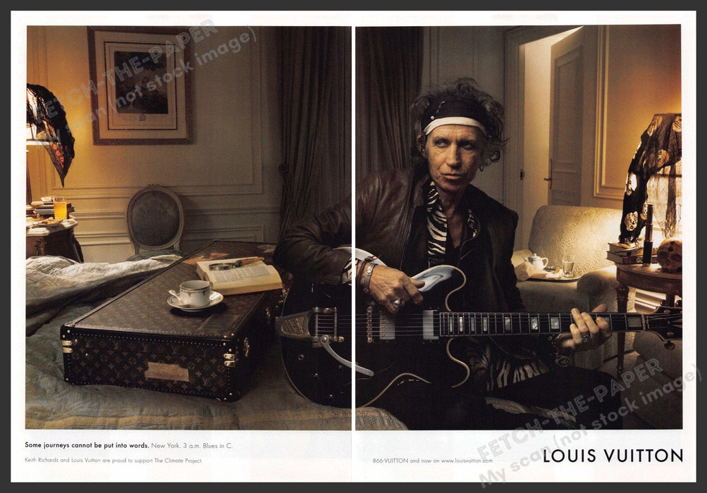 Louis Vuitton 2000s Print Advertisement (2 pages) 2008 Keith Richards Louis Vuitton
