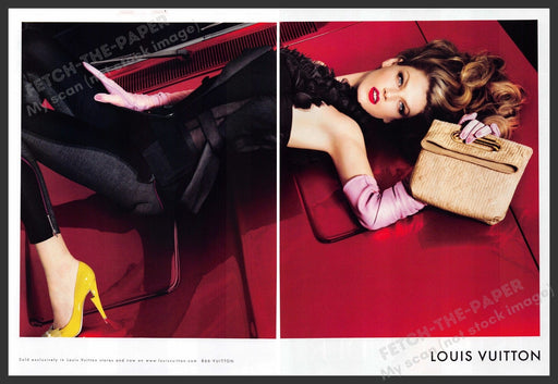 Louis Vuitton 2000s Print Advertisement (2 pages) 2008 Legs Hood of Red Car Louis Vuitton