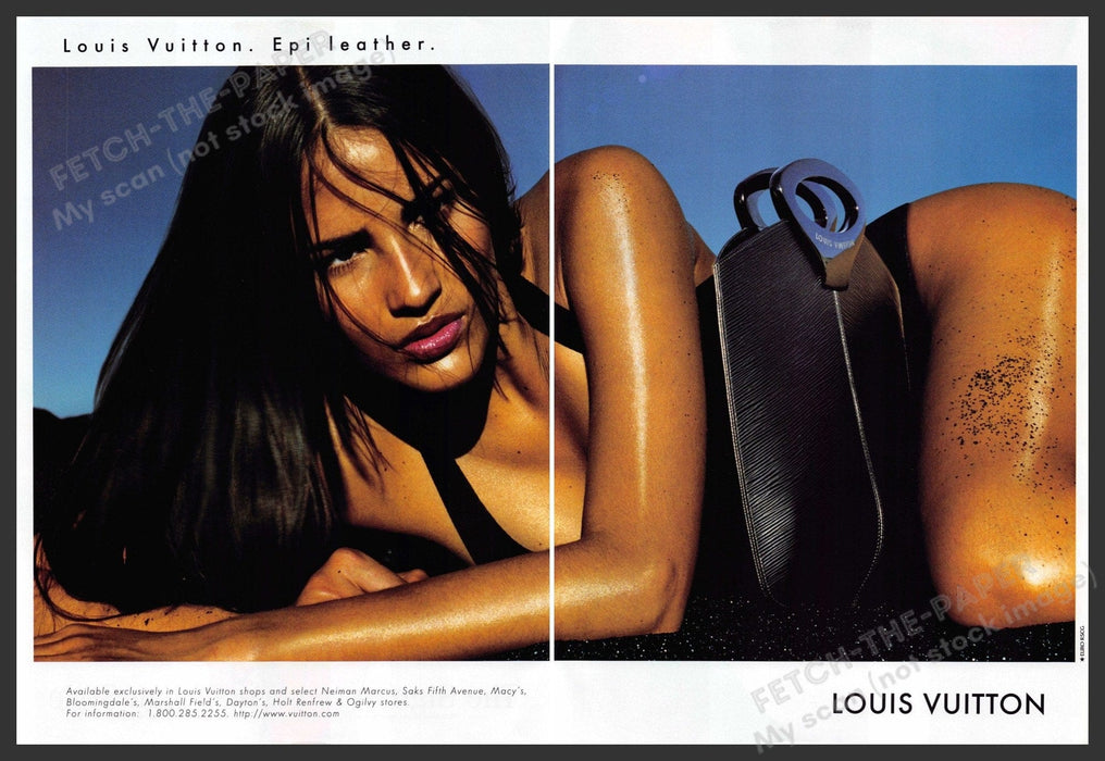 Louis Vuitton Fernanda Tavares 1990s Print Advertisement (2pg) 1999 Epi Leather Fetch-the-Paper