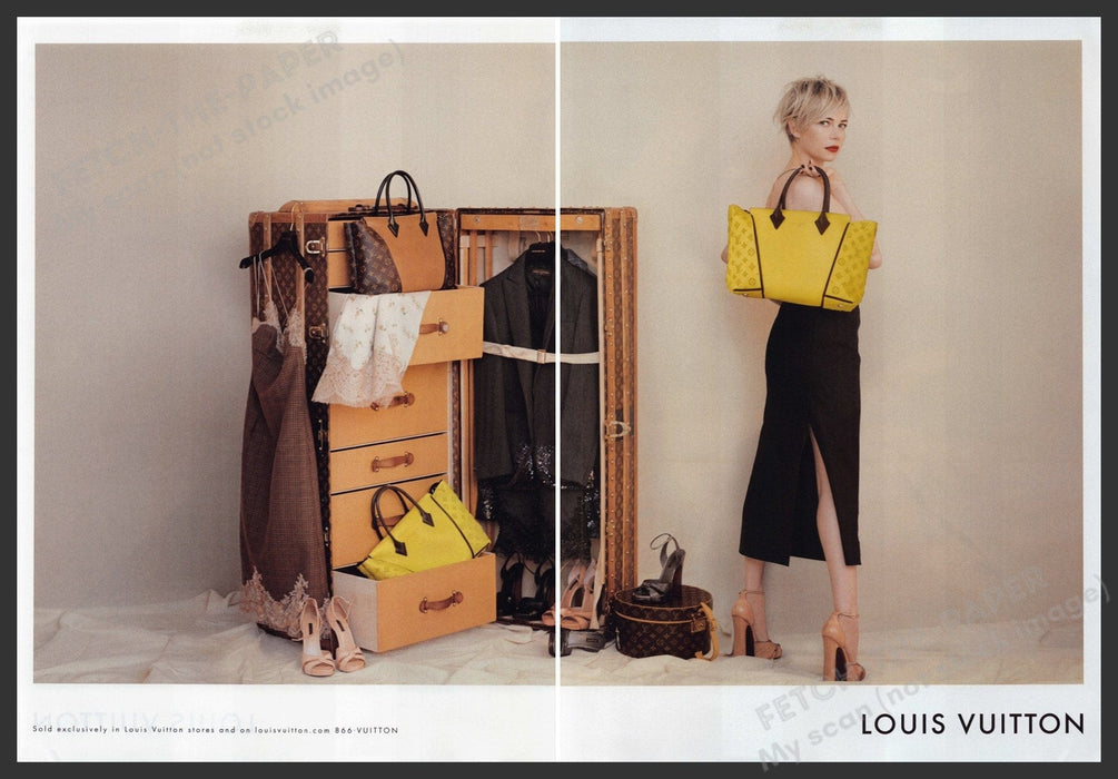 Louis Vuitton Michelle Williams Bag 2000s Print Advertisement Ad (2 pages) 2013 Fetch the Paper!