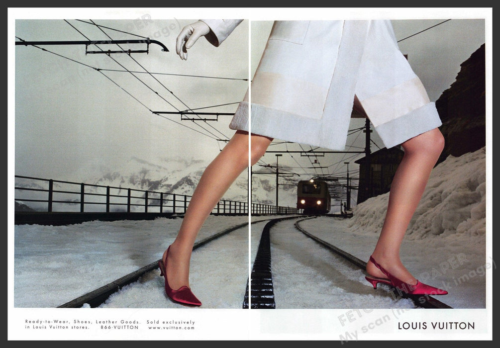 Louis Vuitton Shoes 2000s Print Ad Fetch-the-Paper