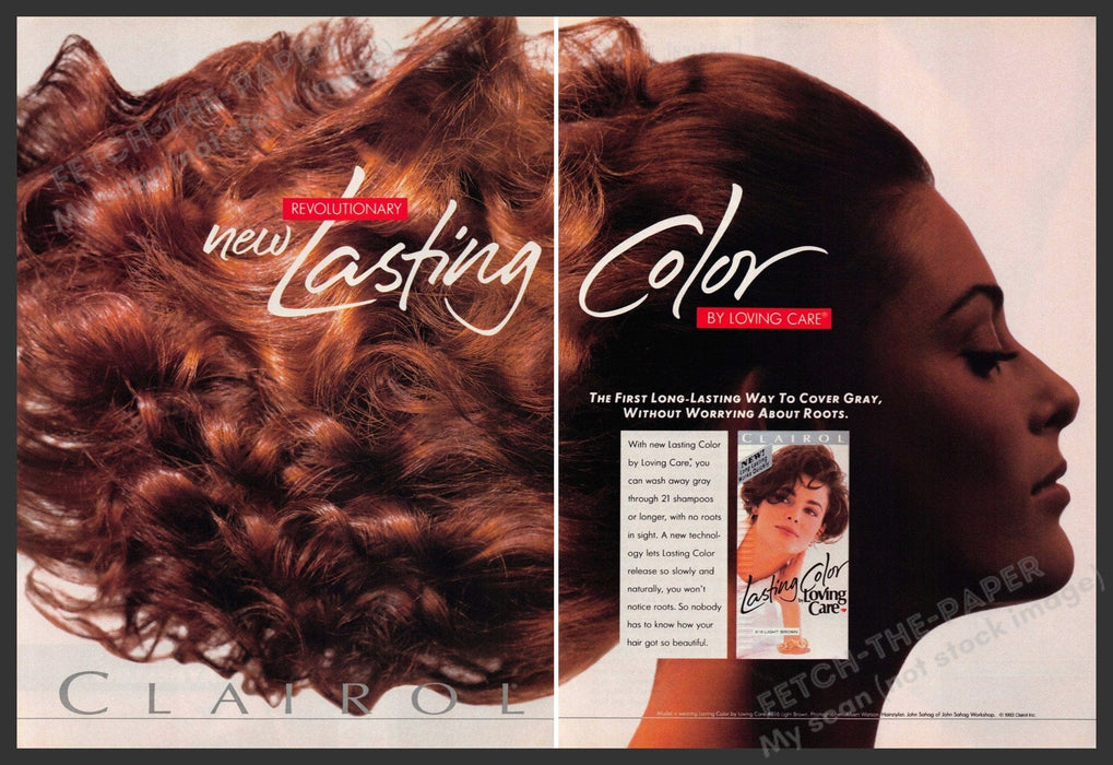 Loving Care 1990s Print Advertisement Ad 1993 Lasting Color Curly Hair Loving Care
