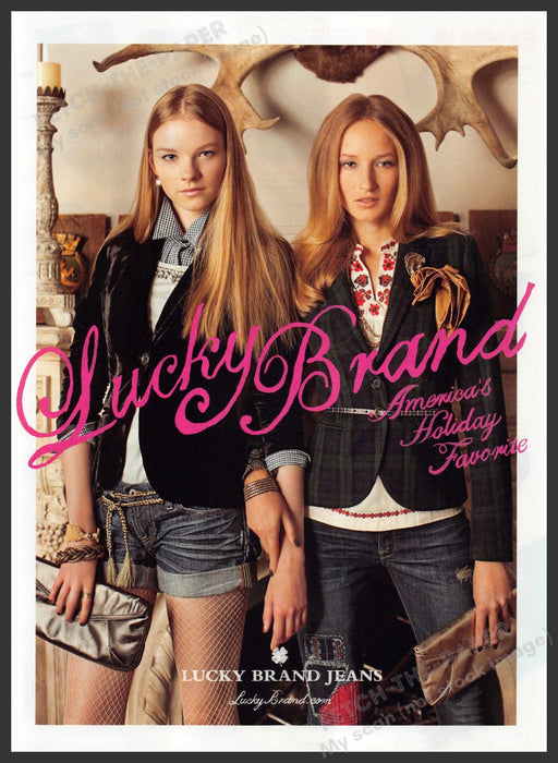 Lucky Brand Jeans 2010s Print Advertisement 2010 Legs Friends Holiday Favorite Lucky Brand