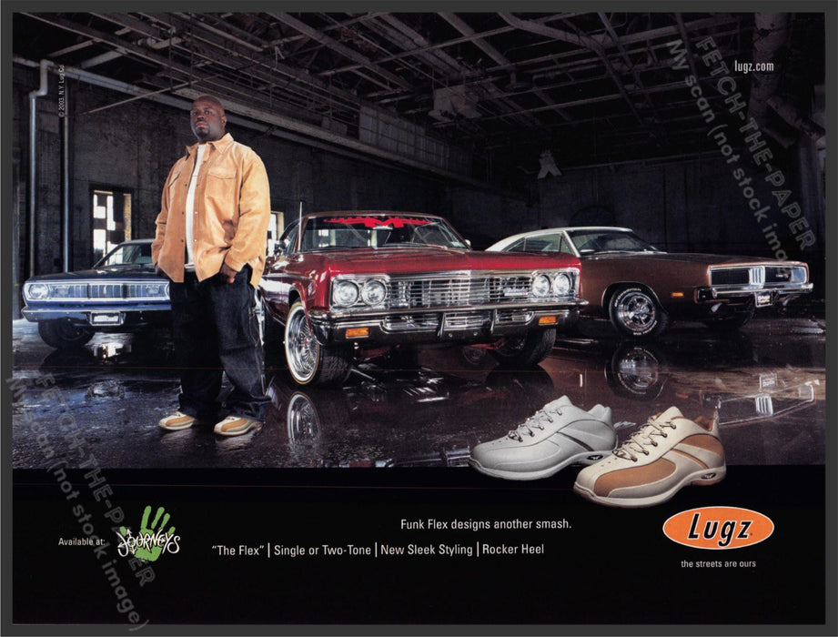 Lugz Funk Flex 2000s Print Advertisement 2003 "The Flex" Shoe Fetch-the-Paper