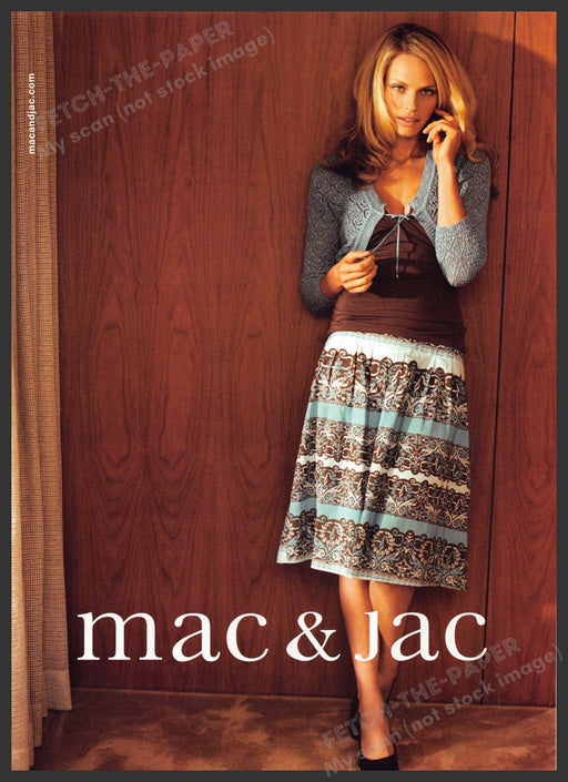 Mac & Jac 2000s Print Advertisement Ad 2006 Sweet Model Girl Next Door Mac & Jac