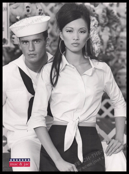 Mac & Jac Clothing 2000s Print Advertisement Ad 2000 Navy Sailor Sexy Fetch the Paper!