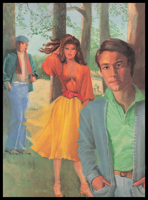 Magazine Illustration Throuple Threesome 1980s 1981 Mosker Fetch-the-Paper